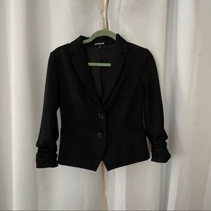 Express Black Blazer with Scrunch Sleeves